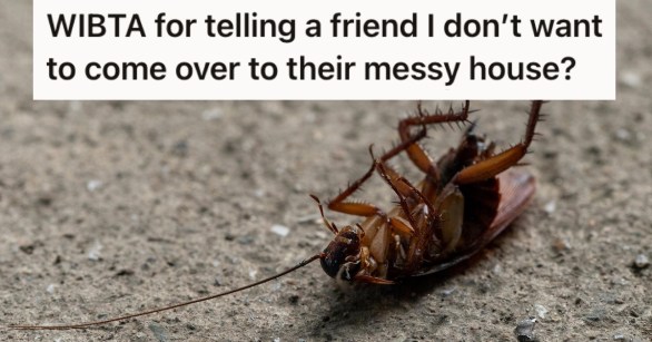 A dead cockroach on the floor