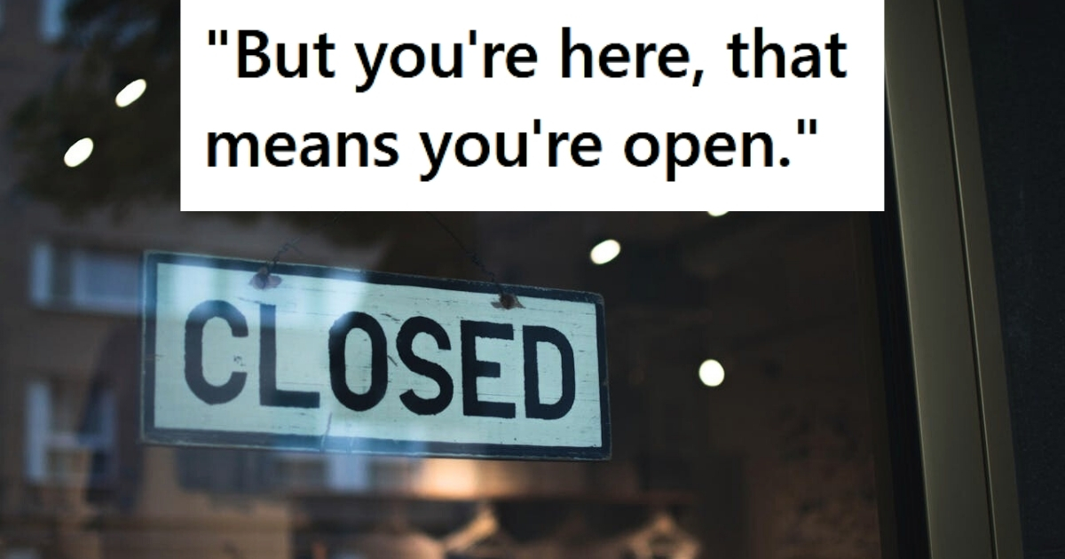 Angry Customer Wants VIP Treatment For Her iPads, But She Ends Up Storming Off And Leaving Them Behind Store with closed sign