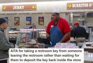 He Asked A Woman For The Key To The Bathroom She Just Left, But She And Her Husband Got Upset, So He Let Them Return The Key And Got It From The Attendant Instead