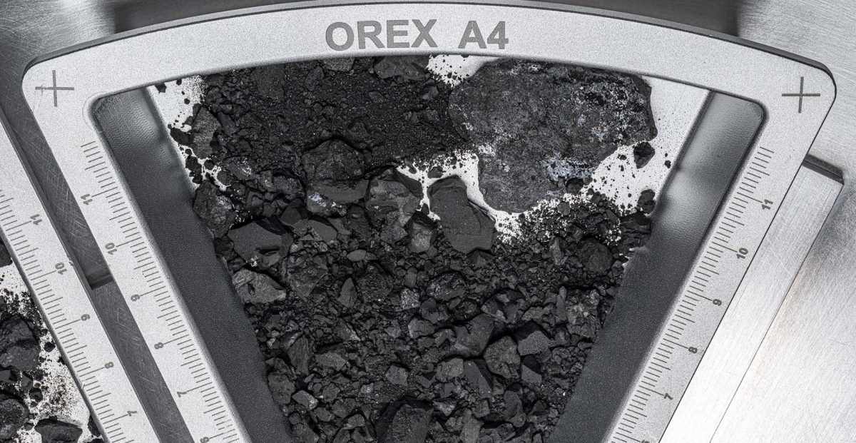 Rock collected from Bennu