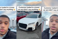 A Car Dealership Worker Noticed A Vehicle That A Customer Traded In Had Been Modified