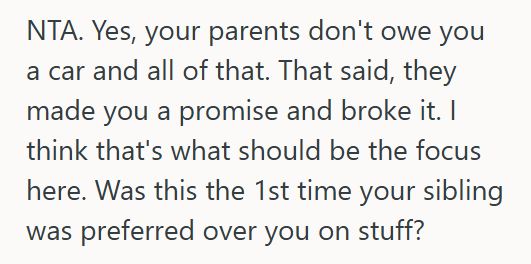 Brothers Car 1 Parents Promised Their Old Car To One Child But Gave It To His Sibling Instead, And Now Hes Wondering If Confronting Them Would Make Him The Bad Guy
