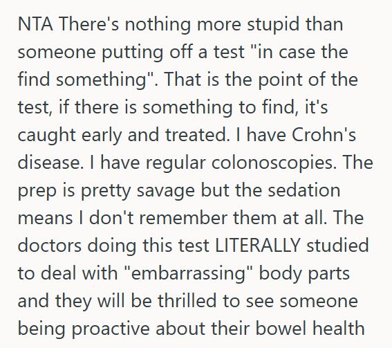 Colon 1 Her Boyfriend Refused A Colonoscopy Despite His Mother’s Colon Cancer, And She Got Angry With Him. So He Accused Her Of Being Controlling