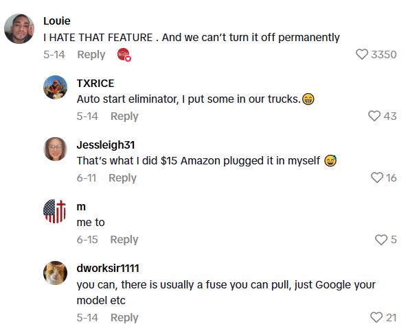 Comment 1 67 Modern Cars Have Some Incredible Features, But Also Some That Are Annoying. This Mechanic Talks About The Most Useless Feature On Cars Today