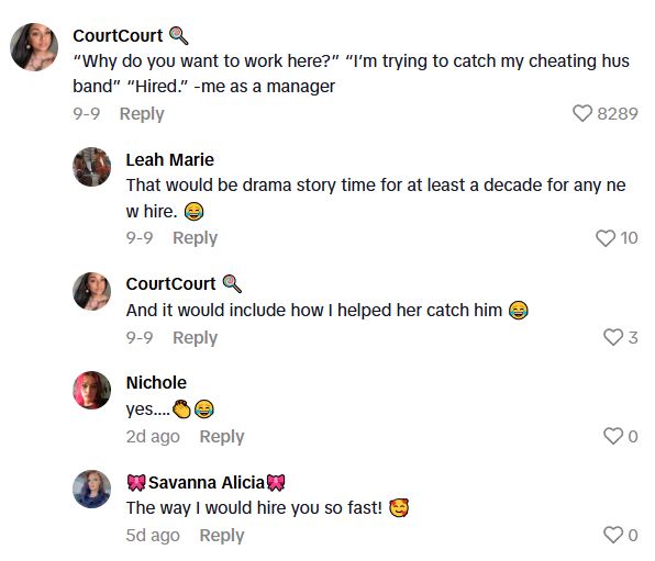 Comment 2 118 If you told me this during your interview, Id hire you on the spot.   Wife Found Out Her Husband Is Cheating, So She Got A Job At The Hotel Hes Using So She Can Catch Him