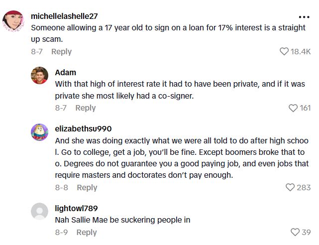 Comment 2 120 TikToker Realizes That After Years Of Paying Her 17% Interest Student Loan, Her Balance Has Only Gone Up, And She Doesnt Know What To Do