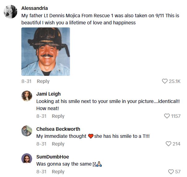 Comment 2 61 Bride To Be Lost Her Firefighter Father On 9/11, So Current And Retired Members Of His Firehouse Showed Up For Her Wedding In This Heartwarming Video