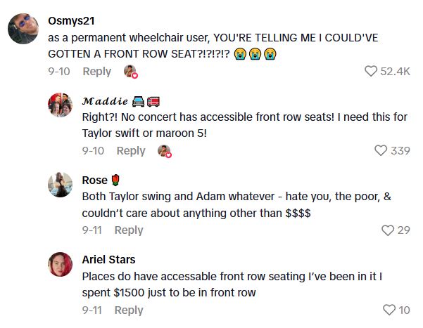 Comment 2 89 Fan Buys The Last Seat Available For An Ariana Grande Concert, But It Was Supposed To Be Reserved For A Handicapped Fan, So Commenters Are Freaking Out