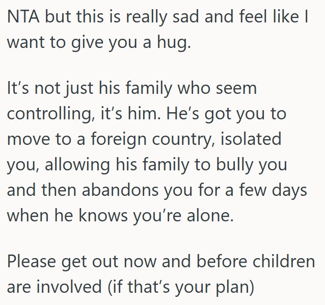 Comment 3 114 Her Husband Constantly Goes Out Of Town To See His Family Without Inviting Her, But When He Did It On His Birthday She Felt Betrayed