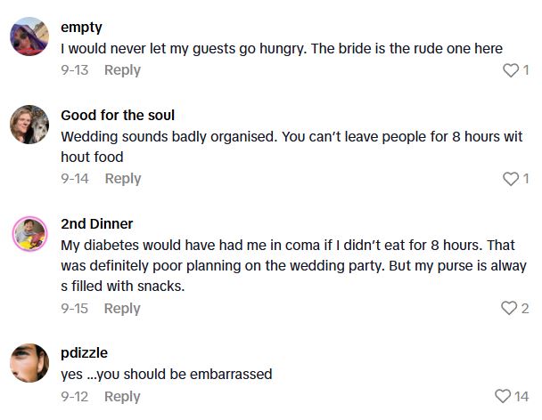 Comment 3 128 Guest At A Wedding Ordered A Pizza Because She Wasnt Fed, But Then The Bride Said She Was Rude, And Now Shes Wondering If She Did Something Wrong