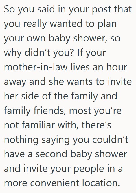 Comment 3 50 Her Mother In Law Was Throwing Her A Baby Shower, But Then This Mom To Be Cancelled Just One Week Out, Which Is Making Her In Laws Upset