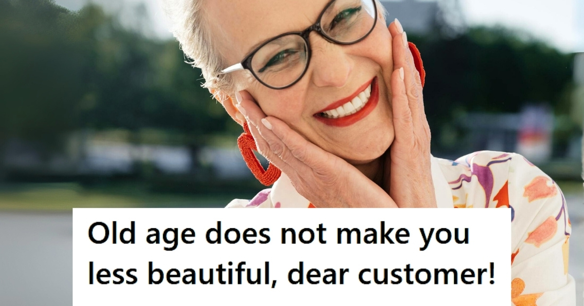 Beautiful older woman smiling outside
