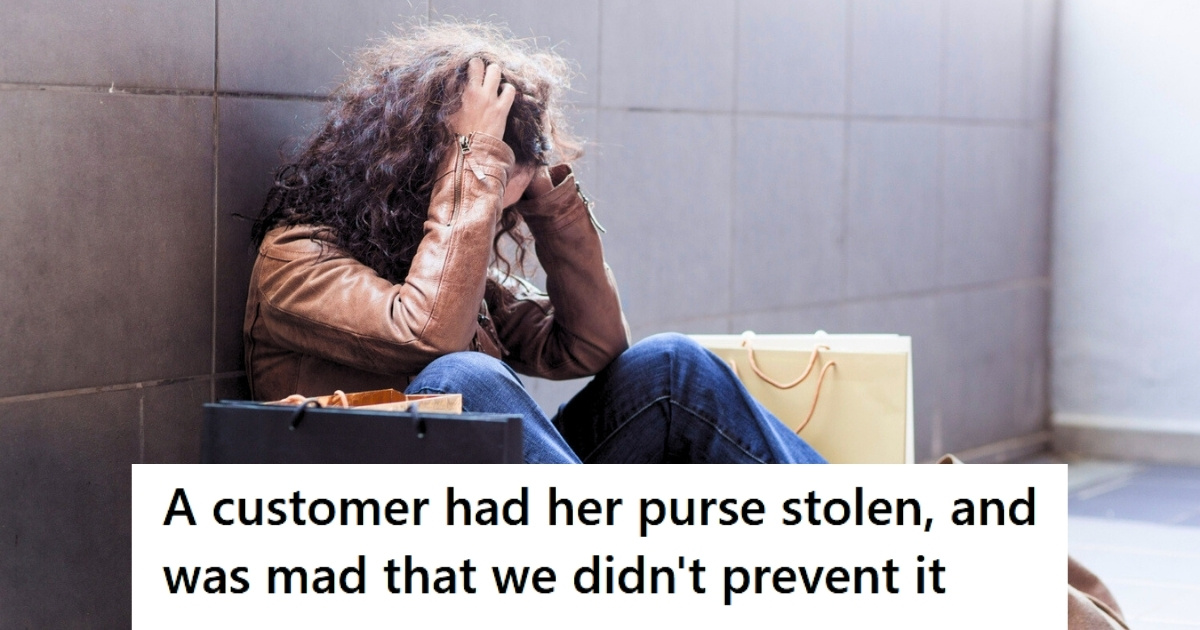 Woman sitting on ground with shopping bags