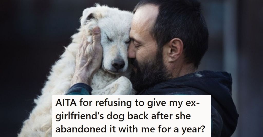 Man hugging a dog