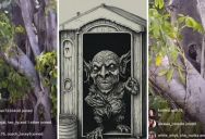 TikToker Spots Tiny Humanoid Creature Hiding In A Tree While Live, And Commenters Think It Is A Mythical Duende