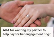 Man Proposed To His Partner With A Special Ring In Switzerland, But She Lost It Playing With Their Dog. Now She Wants Him To Replace It By Himself, And He Wonders If He’s Wrong For Asking Her To Split The Cost.