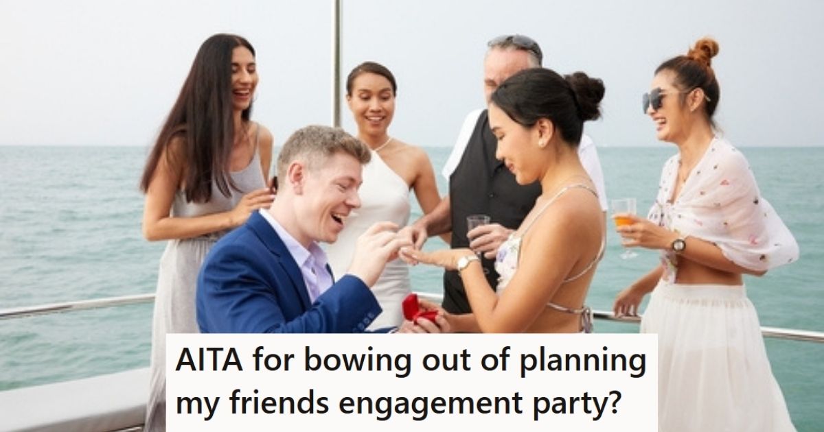 Woman getting engaged