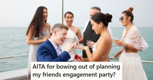 Woman getting engaged