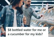 Dad At Upscale Grocery Store Put Back A Cucumber His Kids Wanted To Afford $8 Bottled Water, But When The Total Stayed Over $50 And He Couldn’t Tap To Pay, He Argued With The Cashier