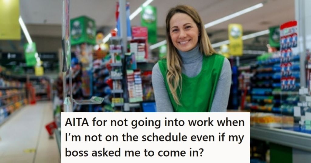 Woman working at grocery store