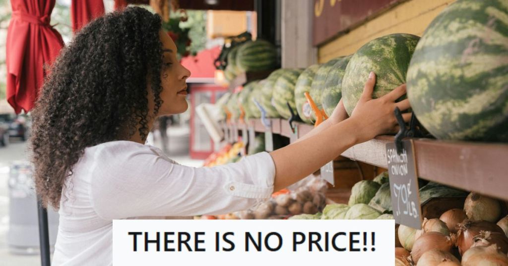 Woman shopping for vegetables in the grocery store