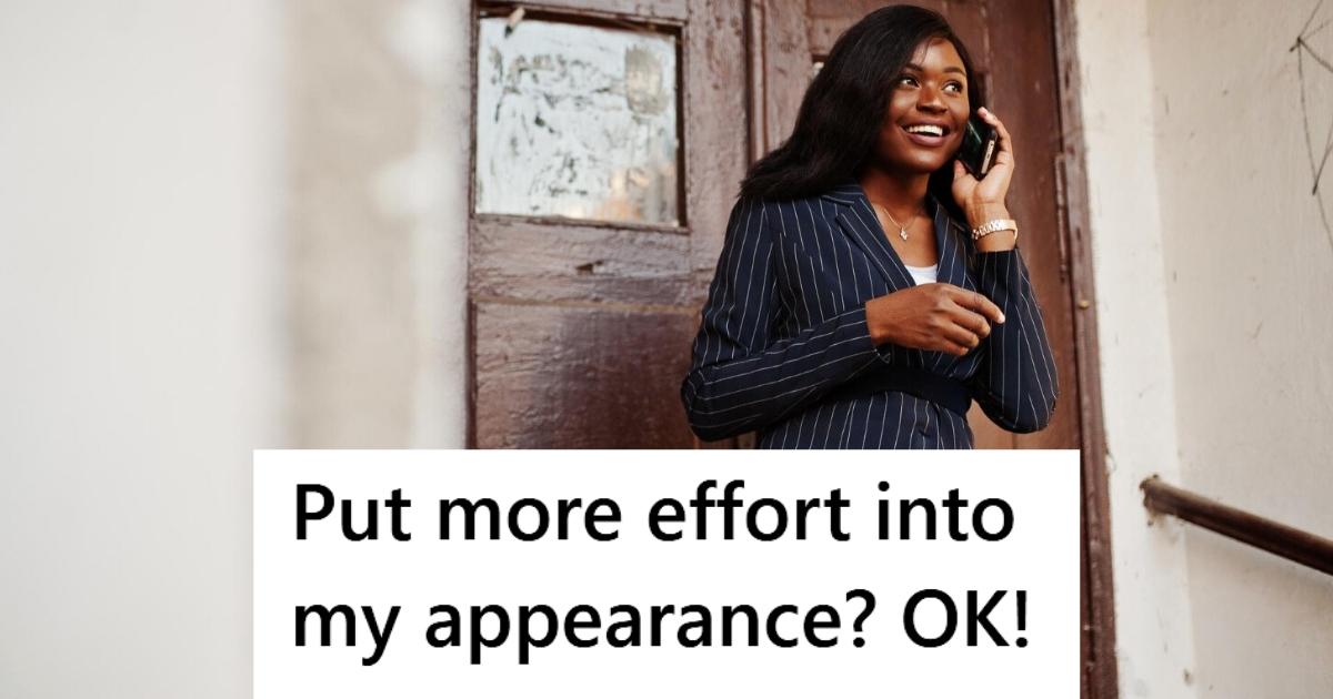Her Supervisor Told Her To Put More Effort Into Her Appearance To Increase Her Chances Of Being Promoted, So She Delivered Business woman on the phone