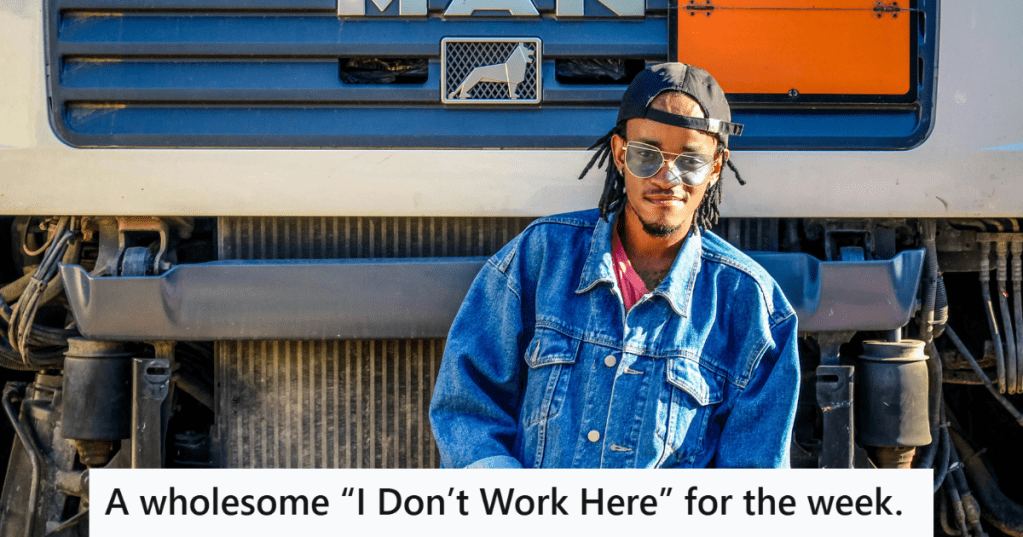 Man standing in front of a truck