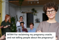 Pregnant Woman Notices That Coworkers Are Taking Her Fruit Snacks, So Now She’s Thinking About Hiding Them In Her Desk