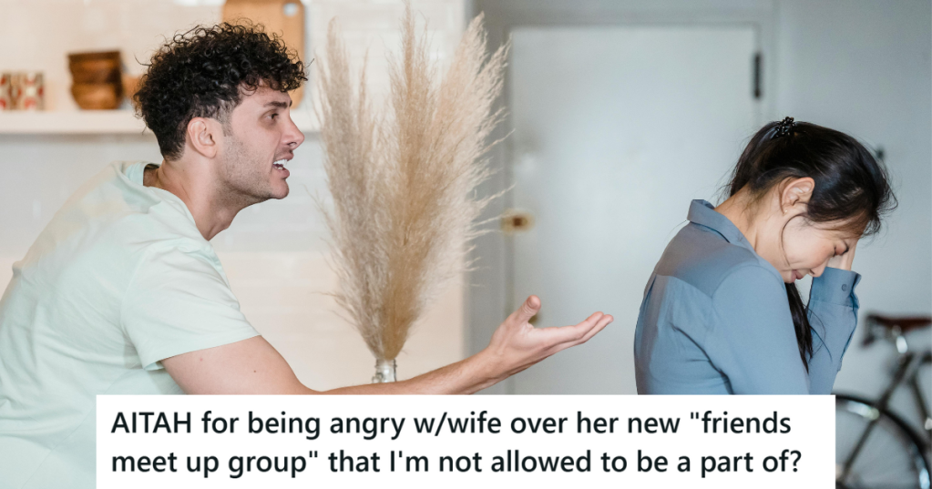 Man and woman arguing in their house