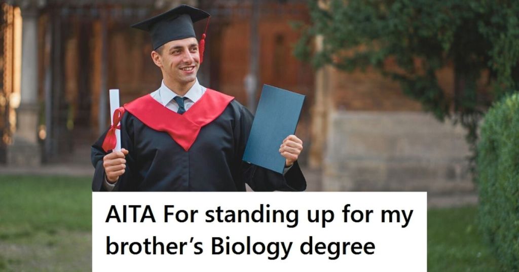 Young man graduating