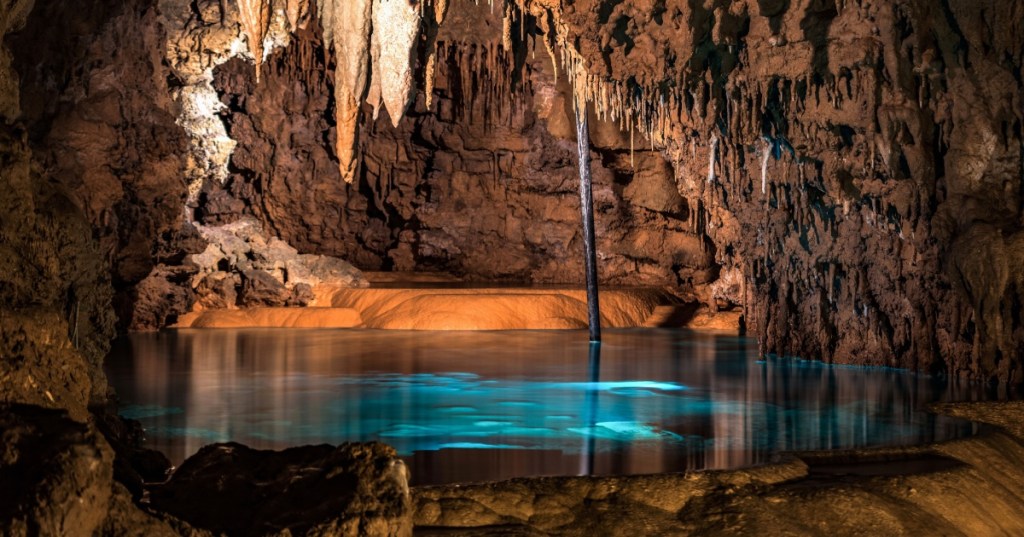 Water in a cave