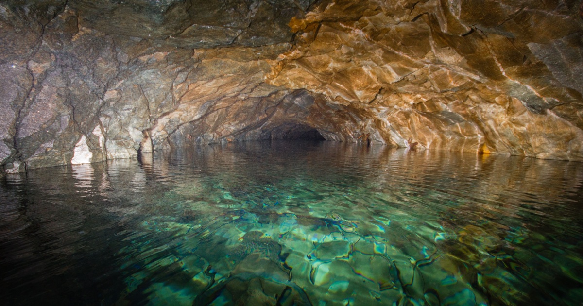 Water in a cave