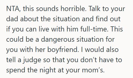 Moms Boyfriend 1 Teen’s Mom Invited Her New Boyfriend, Who She’s Only Met Once, To Stay For The Holiday Weekend, But When The Teen Said She Wasn’t Comfortable, Her Mom Got Defensive
