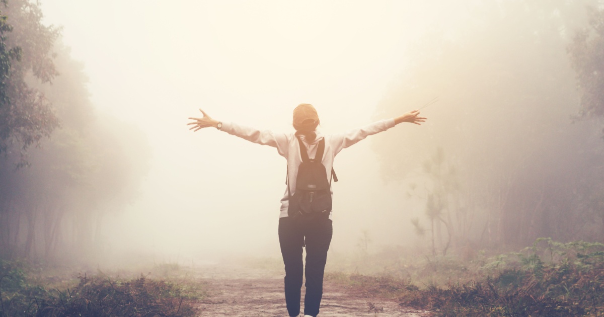 Person enjoying nature