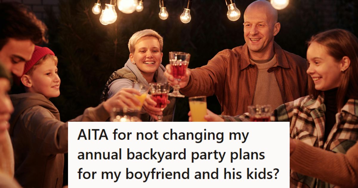 Group of neighbors enjoying their end of summer block party