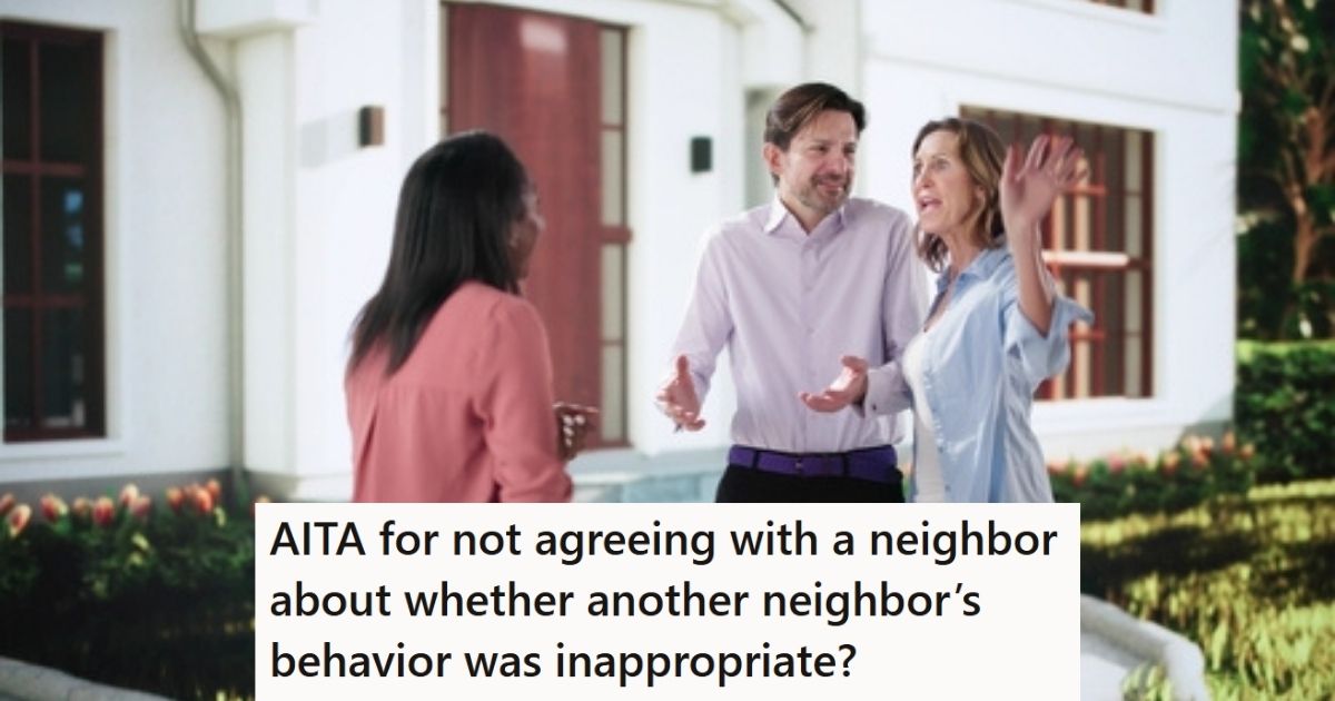 Upset neighbors talking