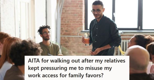 Man standing up to leave from a family dinner gone wrong