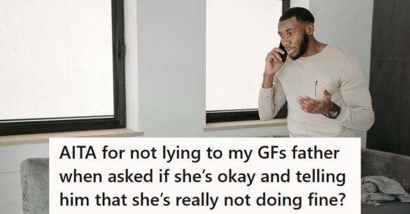 Man on the phone telling his FIL that his girl is not good