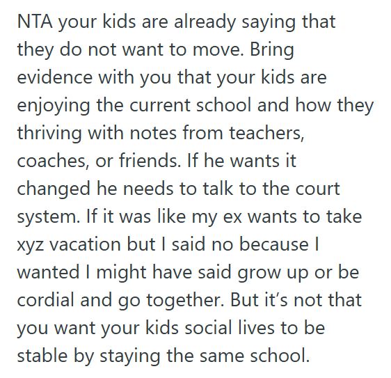 Not Moving 1 Parent Refuses To Support Ex’s Plan To Move Towns With Their Children, And Now She Wants To Consult A Lawyer