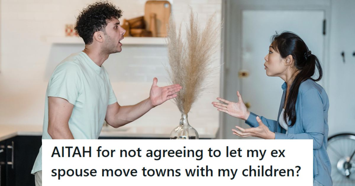 Man and woman arguing over their children and where they can live