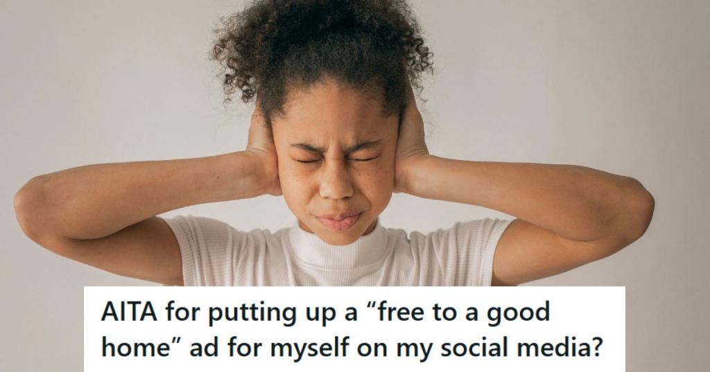 Teen girl covering her ears to avoid hearing her parents fight