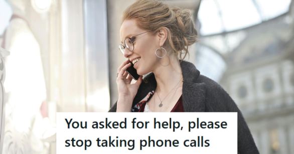 Woman on the phone while she's shopping and asking for assistance