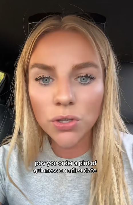 Blond talking about first date