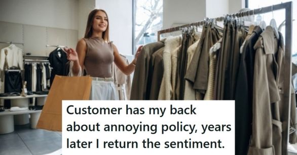 Woman clothes shopping