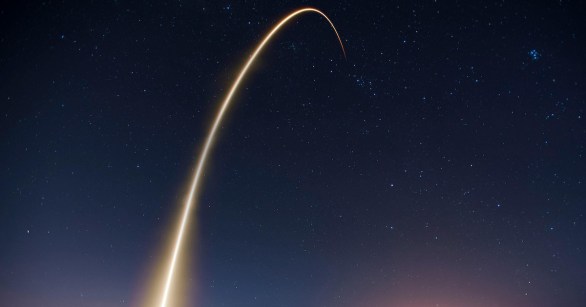 A SpaceX rocket launch