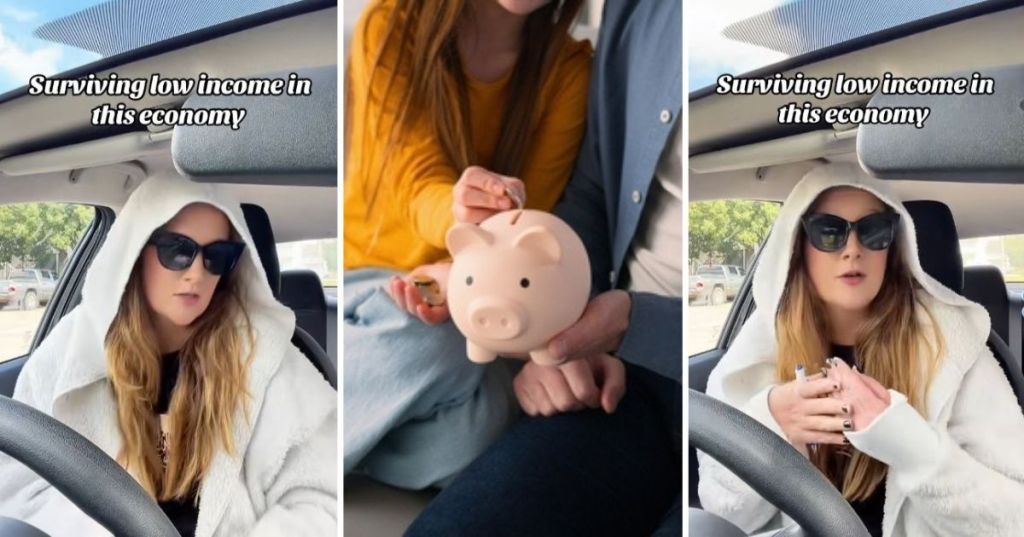 Woman talking about money