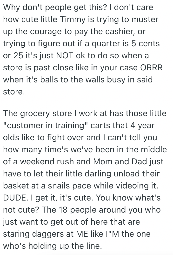 Screen Shot 2025 09 20 at 12.49.56 PM Parents Arrived Just Before Closing And Expected Everyone To Wait While Their Child Learned About Money, But This Cashier And His Boss Werent Having It