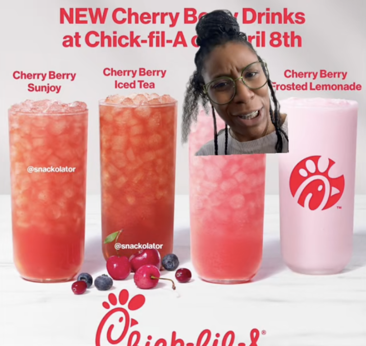 woman talking about chick-fil-a