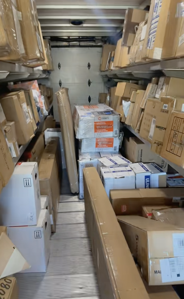 ups truck full of packages