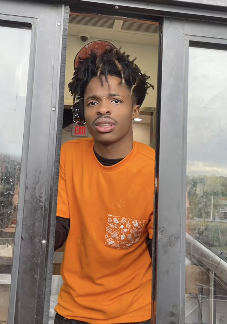 man in a drive-thru